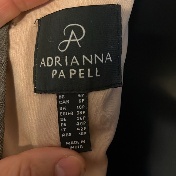 Adrianna Papell Embroidery Sequin Beading Evening Gown - Picture 7 of 10